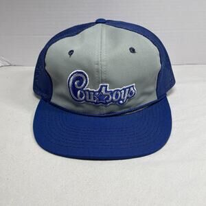 Vtg Dallas Cowboys Early Sports Specialties Script Mesh Snapback Hat NFL Youngan